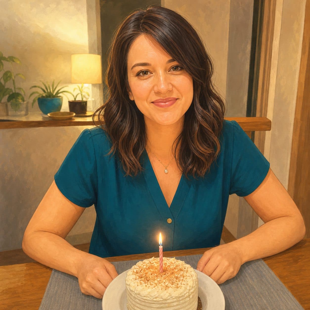 Beautified fictional birthday portrait placeholder
